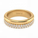 KILIAN KERNER unisex ring in stainless steel, gold IP plating, view 3