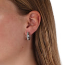 KILIAN KERNER unisex hoop earrings in stainless steel, view 2