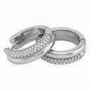 KILIAN KERNER unisex hoop earrings in stainless steel, view 3