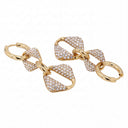 KILIAN KERNER unisex hoop earrings in stainless steel, gold IP plating, view 3