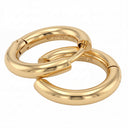 KILIAN KERNER unisex hoop earrings in stainless steel, gold IP plating, view 5