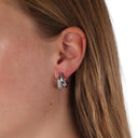 KILIAN KERNER unisex hoop earrings in stainless steel, view 3