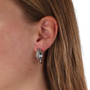 KILIAN KERNER unisex hoop earrings in stainless steel, view 2