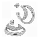 KILIAN KERNER unisex hoop earrings in stainless steel, view 4