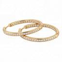KILIAN KERNER unisex hoop earrings in stainless steel, gold IP plating, view 3