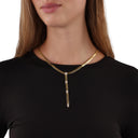 KILIAN KERNER unisex snake chain necklace in stainless steel, gold IP plating, view 2
