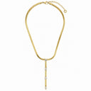 KILIAN KERNER unisex snake chain necklace in stainless steel, gold IP plating, view 3