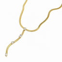 KILIAN KERNER unisex snake chain necklace in stainless steel, gold IP plating, view 4