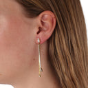 KILIAN KERNER unisex drop earrings in stainless steel, gold IP plating, view 2