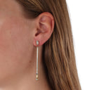 KILIAN KERNER unisex drop earrings in stainless steel, gold IP plating, view 3