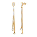 KILIAN KERNER unisex drop earrings in stainless steel, gold IP plating, main image