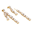 KILIAN KERNER unisex drop earrings in stainless steel, gold IP plating, view 4