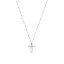 AMOR Halskette Damen, 925 Silber rhodiniert, Motiv Kreuz, Zirkonia weiß, Hauptbild