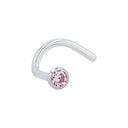 AMOR Piercing (Stecker) Damen, 925 Silber rhodiniert, Zirkonia rosa, Hauptbild
