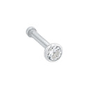 AMOR Piercing (Stecker) Damen, 925 Silber rhodiniert, Zirkonia weiß, Hauptbild