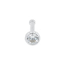 AMOR Piercing (Stecker) Damen, 925 Silber rhodiniert, Zirkonia weiß, Ansicht 3