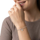 AMOR unisex bracelet, rhodium-plated 925 sterling silver, view 2
