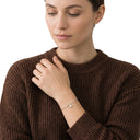 AMOR unisex bracelet, rhodium-plated 925 sterling silver, worn by model