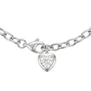 AMOR unisex bracelet, rhodium-plated 925 sterling silver, clasp