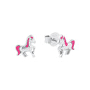 PRINZESSIN LILLIFEE girls' horse motif stud earrings in 925 sterling silver
