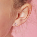 PRINZESSIN LILLIFEE girls' heart stud earrings in 925 sterling silver