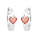 PRINZESSIN LILLIFEE girls' hoop earrings, rhodium-plated 925 sterling silver, pink, view 7