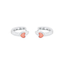 PRINZESSIN LILLIFEE girls' hoop earrings, rhodium-plated 925 sterling silver, pink, view 8