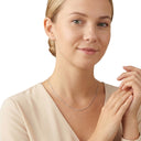 AMOR unisex necklace, rhodium-plated 925 sterling silver, worn by model