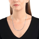 AMOR unisex necklace, rhodium-plated 925 sterling silver, view 1