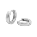 AMOR unisex hoop earrings, rhodium-plated 925 sterling silver, main image