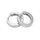AMOR women's hoop earrings, rhodium-plated 925 sterling silver, view 3
