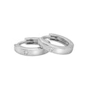 AMOR women's hoop earrings, rhodium-plated 925 sterling silver, view 4