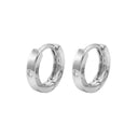 AMOR women's hoop earrings, rhodium-plated 925 sterling silver, view 5