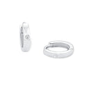 AMOR women's hoop earrings, rhodium-plated 925 sterling silver, main image