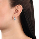 AMOR Ohrring (Creolen) Damen, 925 Silber rhodiniert, Ansicht 2