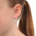 AMOR Ohrring (Ohrhänger) Damen, 925 Silber rhodiniert, Motiv Herz, Zirkonia weiß, Ansicht 2