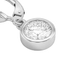 AMOR women's drop earrings, rhodium-plated 925 sterling silver, view 4