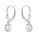 AMOR women's drop earrings, rhodium-plated 925 sterling silver, view 5