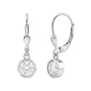 AMOR women's drop earrings, rhodium-plated 925 sterling silver, main image