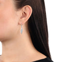 AMOR Ohrring (Ohrhänger) Damen, 925 Silber rhodiniert, Preciosa weiß, Ansicht 2