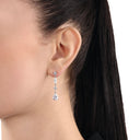 AMOR Ohrring (Ohrhänger) Damen, 925 Silber rhodiniert, Zirkonia weiß, Ansicht 2