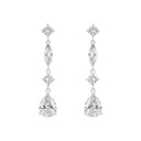 AMOR Ohrring (Ohrhänger) Damen, 925 Silber rhodiniert, Zirkonia weiß, Ansicht 3