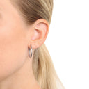 AMOR Ohrring (Creolen) Unisex, 925 Silber rhodiniert, Ansicht 2