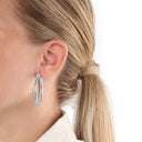 AMOR Ohrring (Creolen) Damen, 925 Silber rhodiniert, Ansicht 2