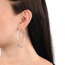 AMOR Ohrring (Creolen) Damen, 925 Silber rhodiniert, Ansicht 2