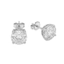 AMOR Ohrring (Ohrstecker) Damen, 925 Silber rhodiniert, Zirkonia weiß, Ansicht 3