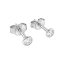 AMOR women's single stud earring, rhodium-plated 925 sterling silver, view 3