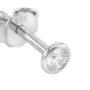 AMOR women's single stud earring, rhodium-plated 925 sterling silver, view 4