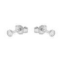 AMOR women's single stud earring, rhodium-plated 925 sterling silver, view 5
