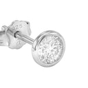 AMOR women's stud earrings, rhodium-plated 925 sterling silver, view 4